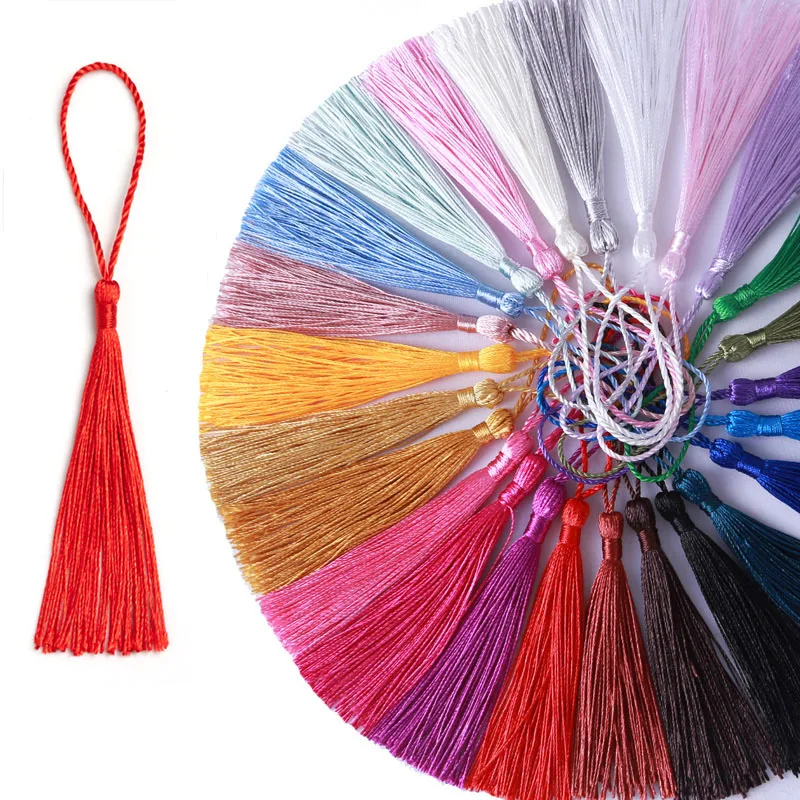 

32PCS/Pack mixed color 13cm Hanging rope Silk Tassels fringe sewing Curtains Accessories DIY Home Wedding Decoration
