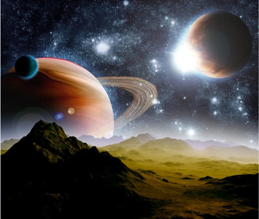 10x10FT Guardians Planet Space Sky Mountain Desert Custom Photography Studio Backdrop Background Vinyl 8x8 8x10 | Электроника