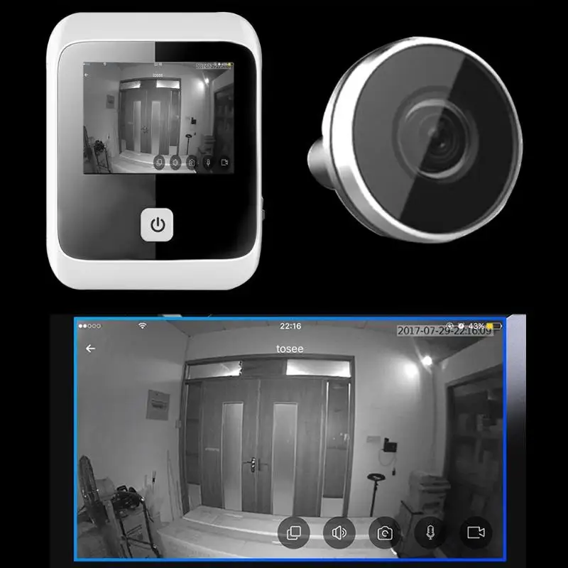 

3.0 inch Digital LCD Peephole Viewer Eye Doorbell Digital Doorbell 120 Degree Wide Angle HD Eye Video Recorder 1MP Camera