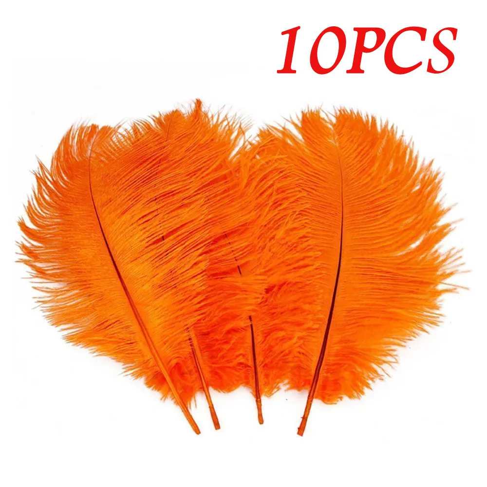 Orange 10 шт. Ангел белое перо крыло Рождественская елка украшения Висячие украшения Свадебные дома висячие украшения Прямая поставка - Цвет: Orange