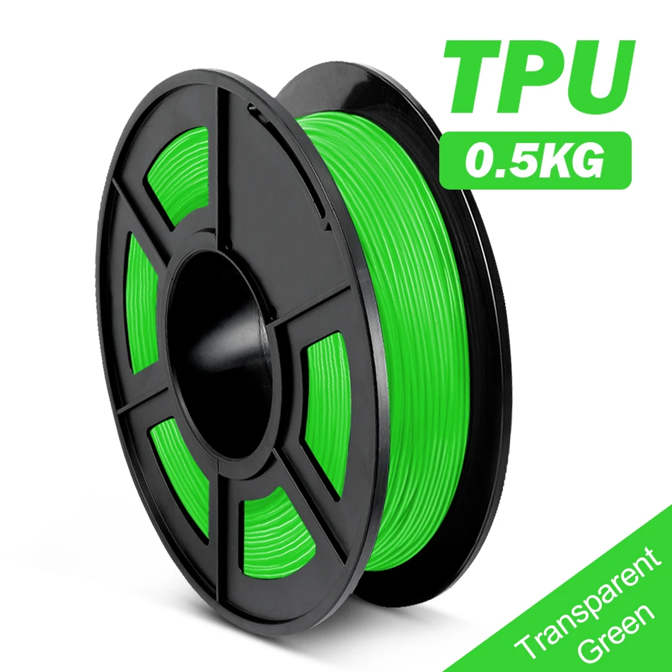 recycled plastic 3d printer filament SUNLU TPU Filament Flexible 0.5KG/roll Non-toxic Material For 3D Printer 1.75mm Flexible TPU Consumable High Toughness polystyrene 3d printing 3D Printing Materials