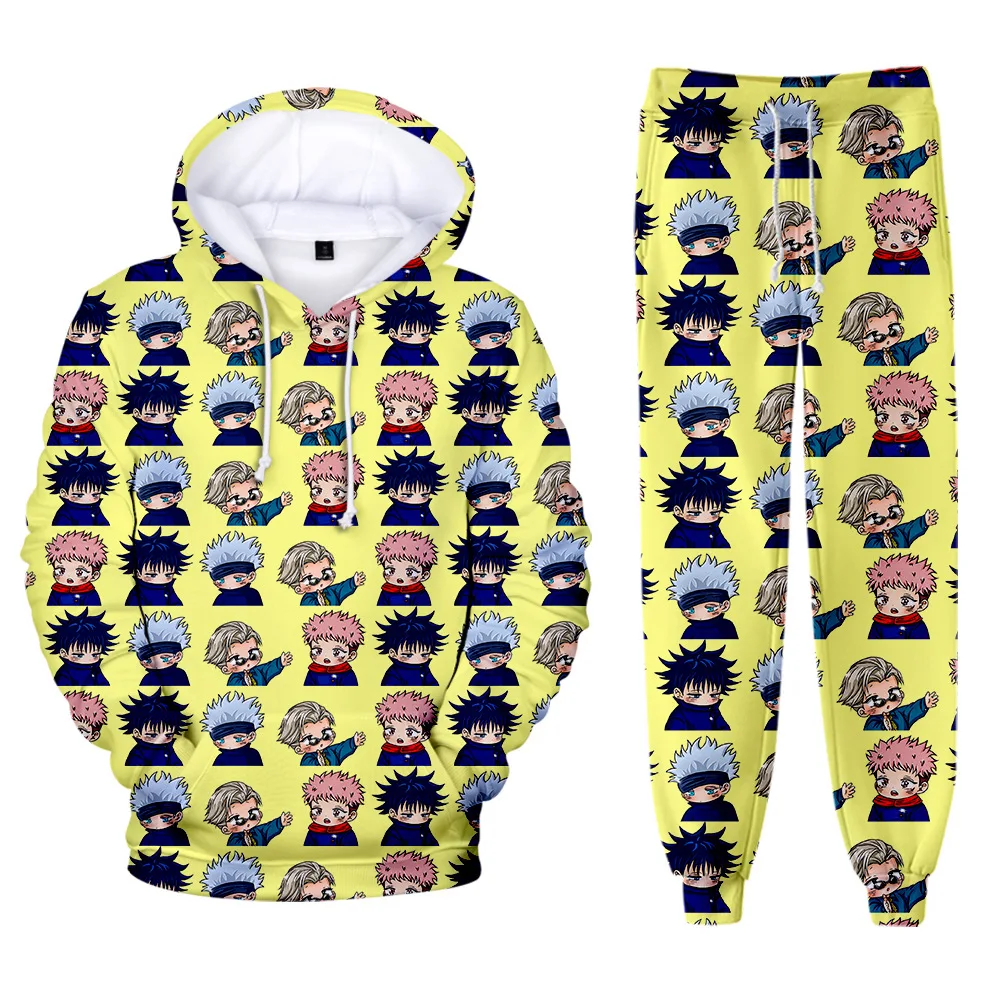 

Jujutsu Kaisen Hoodies Sweatshirts+Sweatpants Suits 2 Pieces Set 2 To 14 years old Sweatshirt and Sweatpants Anime Hoodie Set 3D