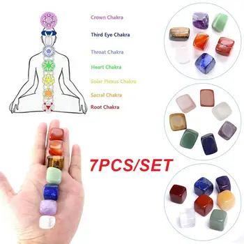 

7 Colors Chakra Stone Set Yoga Energy Chakra Irregular Reiki Healing Crystals Stone Polished Individual Stones Comfortable