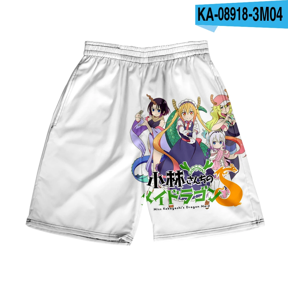 chino shorts Miss Kobayashi's Dragon Maid Shorts 3D Print Summer New Quick Dry Women And Men Shorts Beach Wear streetwear fashion dress Shorts