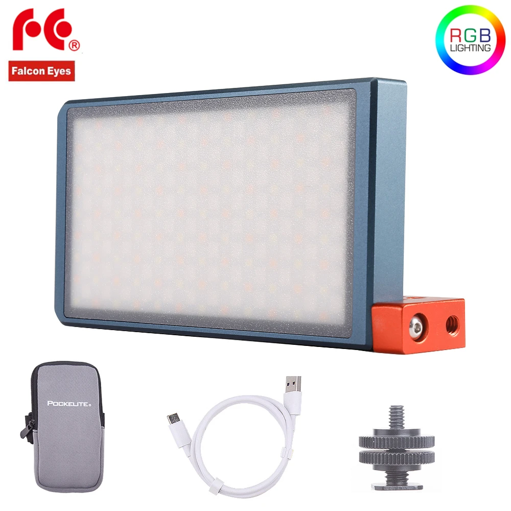 Falcon Eyes F7 12W RGB 2500K-9000K Bi Color LED Mini Pocket On Camera Light for Video//Photo//Product Photography