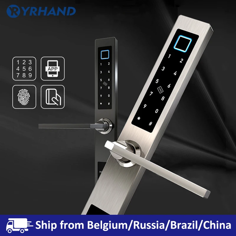 European waterproof biometric fingerprint door Locks electronic Smart door lock RFID Card code lock For Aluminum Glass Door European waterproof biometric fingerprint door Locks electronic Smart door lock RFID Card code lock For Aluminum Glass Door