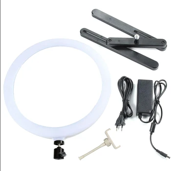 

Multicolor LED Ring Light 14" RGB 240 LED Lighting Dimmable Fill Light Lamp for Selfie Makeup Camera Phone Video US/EU Plug