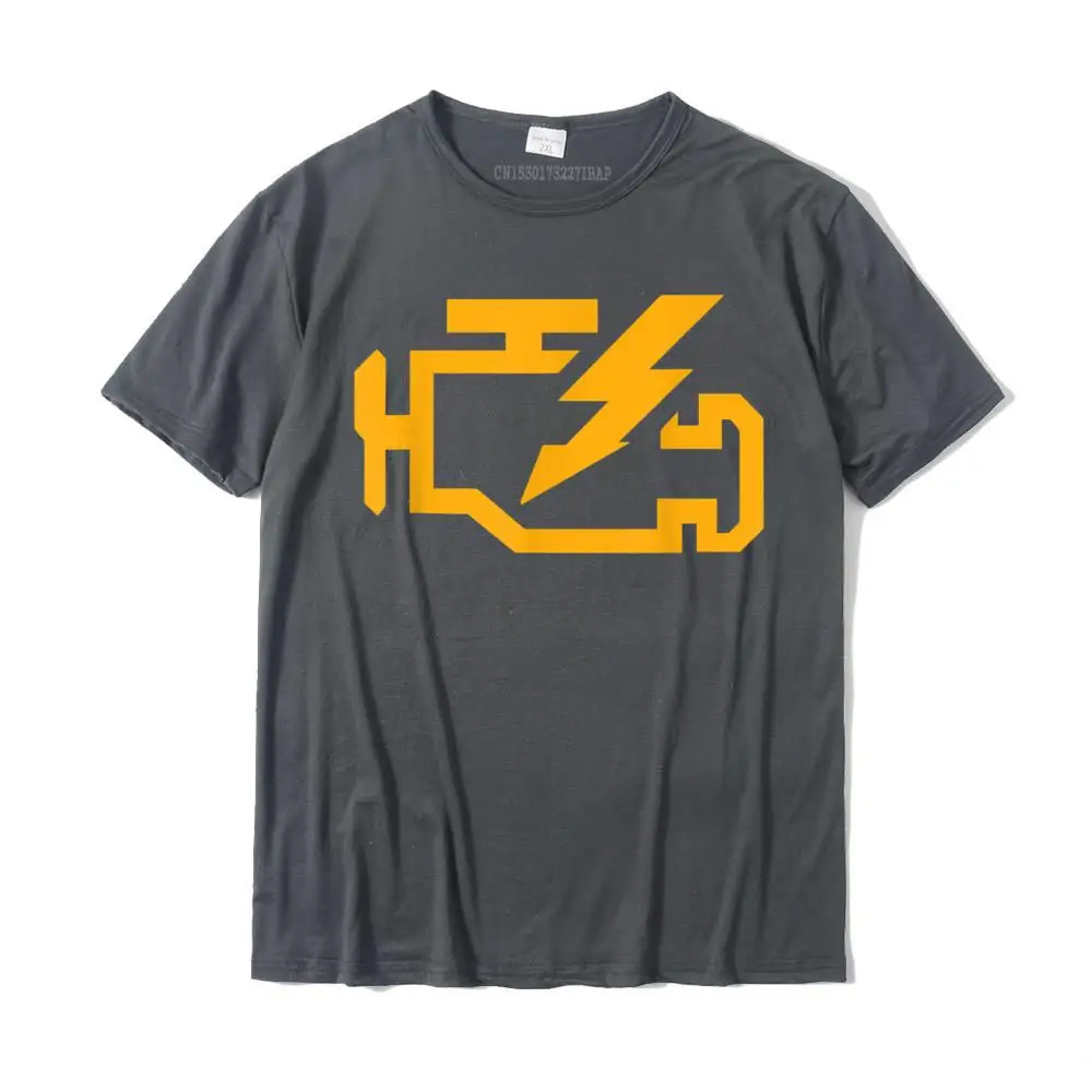  Men Top T-shirts cosie Design Tops & Tees 100% Cotton Crewneck Short Sleeve Normal Tops T Shirt Autumn Top Quality Check Engine Light Tshirt - For Car Mechanic Enthusiasts__MZ24002 carbon