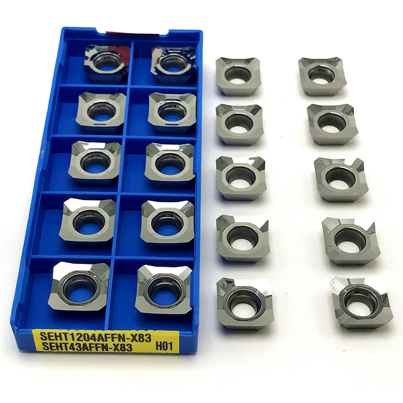 SEHT1204 AFFN X83 H01 밀링 알루미늄 터닝 인서트 인덱서 블 선반 도구 CNC 밀링 도구 고품질 절삭 공구