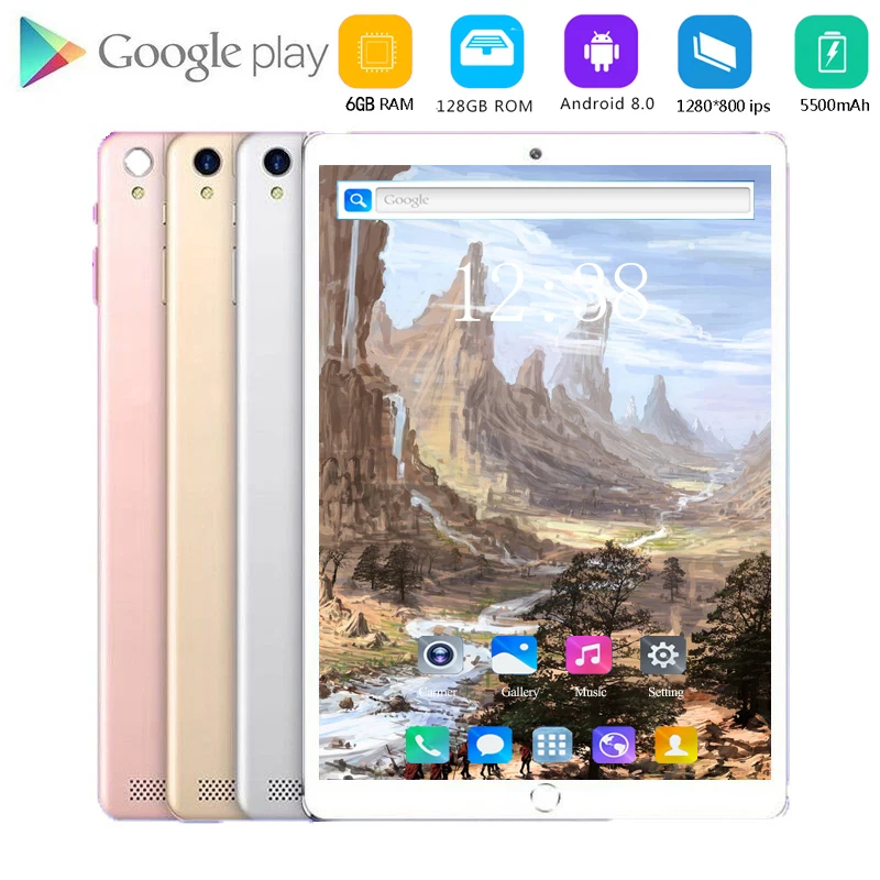 10,1 pulgadas Tablet PC 4G Lte teléfono Octa Core Google Play niños tablette enfant 8GB RAM 128GB ROM WiFi tableta GPS android 9,0 10