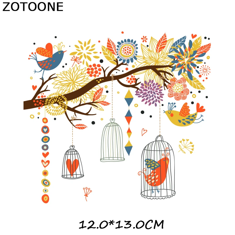 ZOTOONE животные нашивки с Фламинго цветок железо на передачи для одежды футболка теплопередача наклейка DIY аксессуары аппликации F1 - Цвет: ZT1454