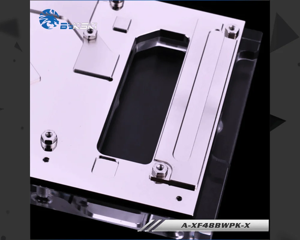 Bykski A-XF48BWPK-X, полное покрытие видеокарты блок водяного охлаждения RGB/RBW для XFX RX480/470 Black Wolf Evolution Edition