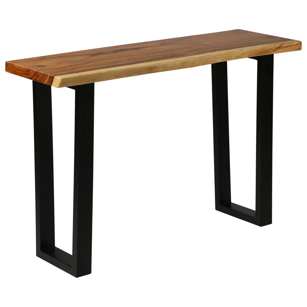 

Modern Stylish Console Table Solid Suar Wood 110x35x75 cm Polished Table Desk for Living Room Decor Industrial Style New Arrival