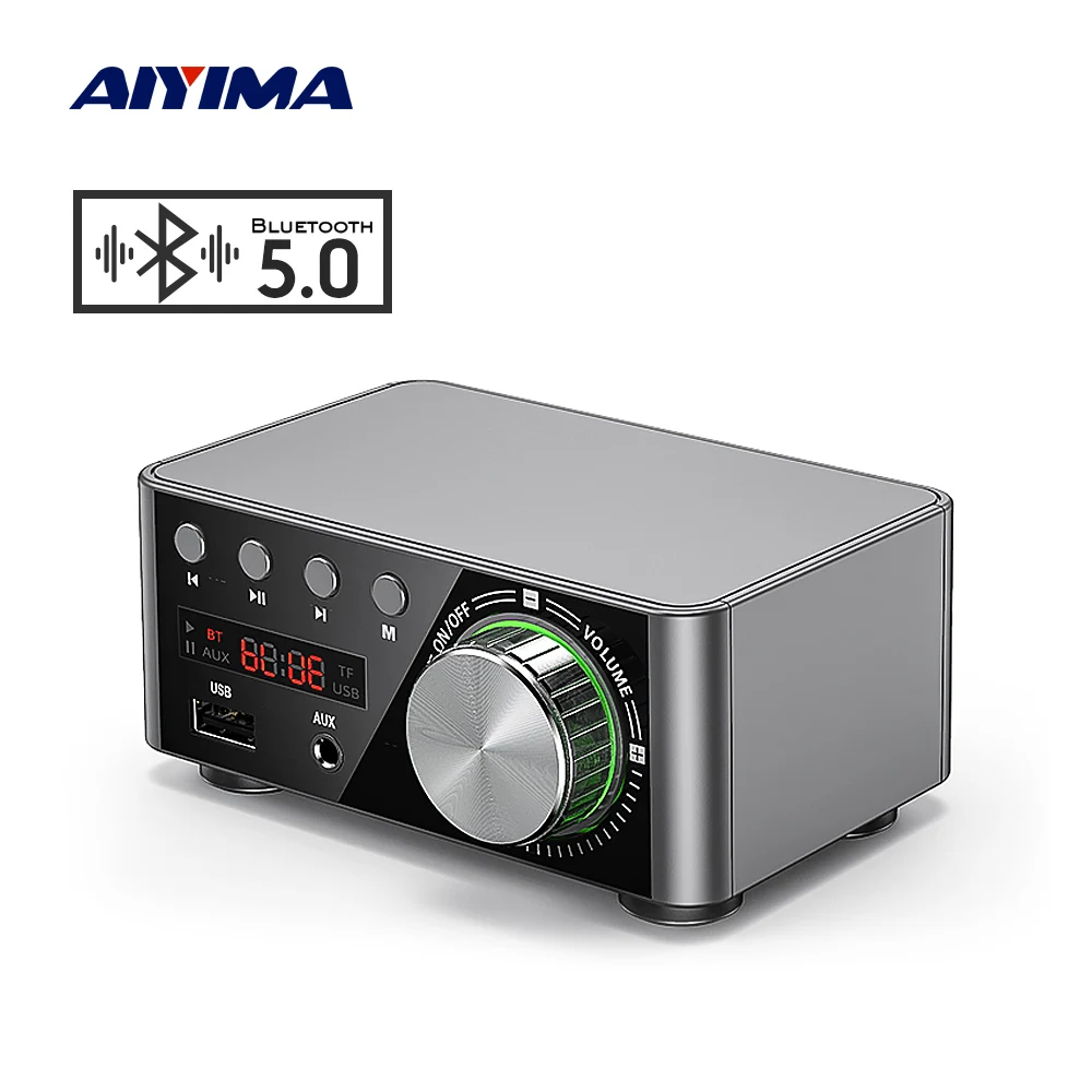 AIYIMA TPA3116 Bluetooth усилитель 50Wx2 стерео усилитель цифровой Мощность усилитель Поддержка AUX TF U диск MP3 плеер Динамик домашний аудио