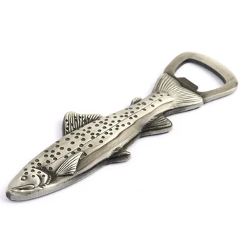 

Useful Household Cool Stainless Steel Fish-shape Beer Bottle Opener Fridge Magnet Souvenir Sticker Home Decor Collection