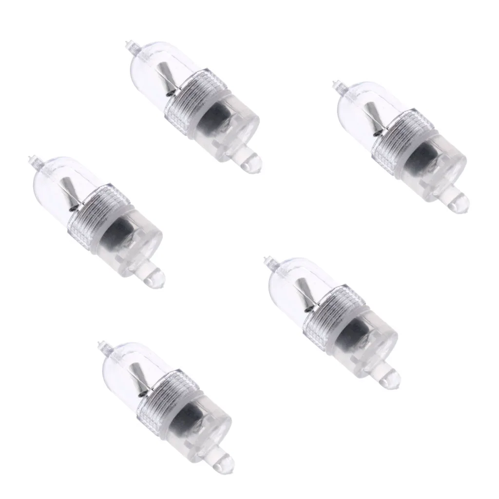5 PCS LED Night Fishing Rod Bite Bait Alarm Light Clip On Alerter