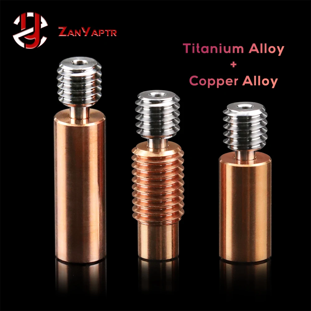 

Ender3 CR10 V6 Titanium alloy Bi-Metal Heatbreak For CR10 ENDER 5/3 CR-10S 1.75MM Filament Smooth Heat break