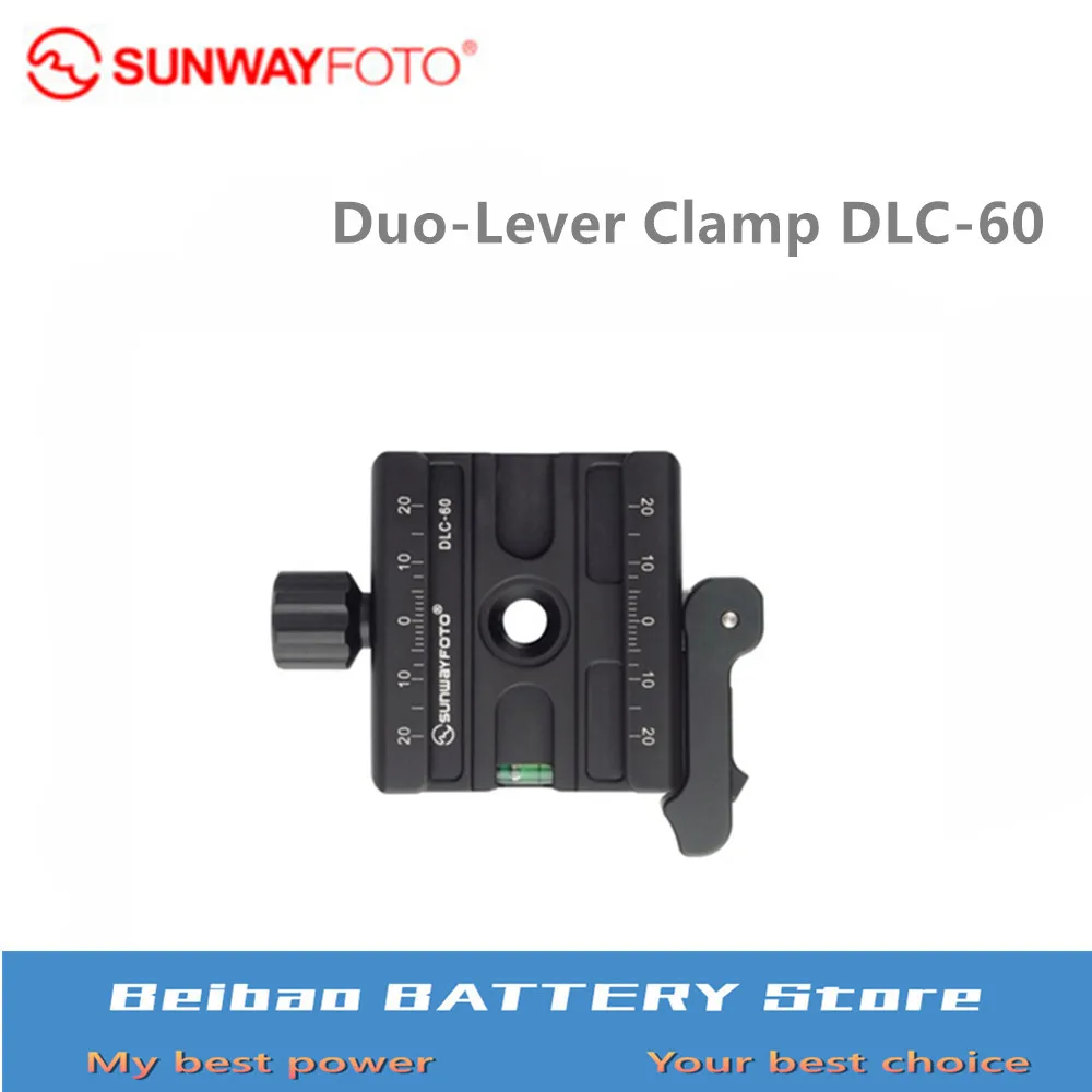 SUNWAYFOTO Duo-зажимной рычаг DLC-60 головка штатива быстроразъемный зажим для DSLR Tripode пластина шариковая головка рычаг релиз зажим