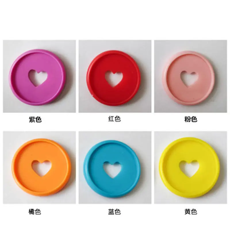 30PCS 35mm Colorful Heart Binder Rings Mushroom Hole Loose Leaf Ring Round Binding Plastic Disc Buckle Hoop DIY Notebook | Канцтовары