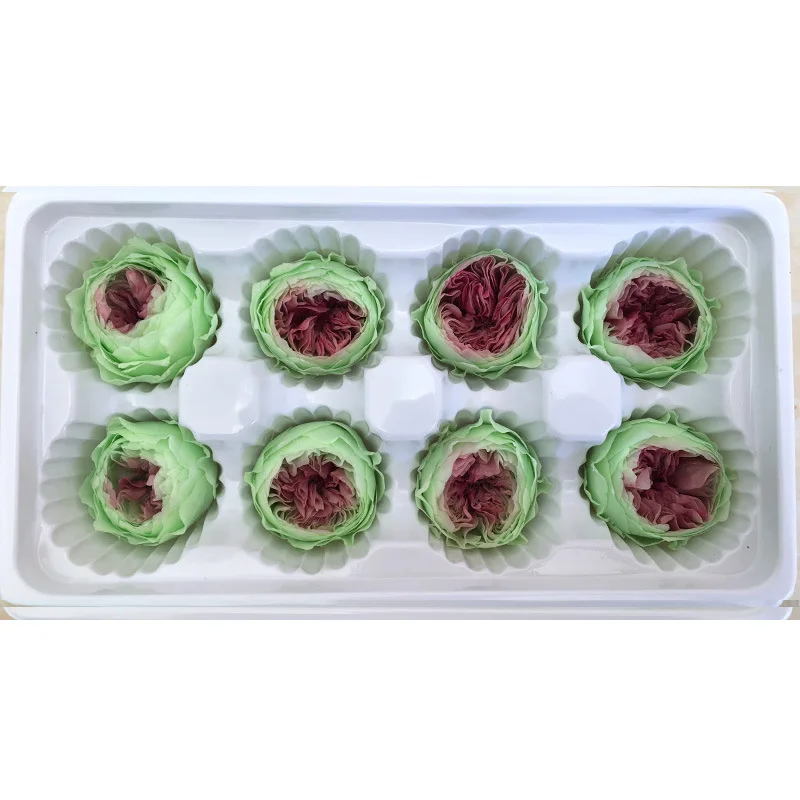 Green-Red 1 коробка вечный цветок Роза Остина диаметр цветка 4-5 см Высококачественный A вечные цветы материал для изготовления подарочной коробки - Цвет: Green-Red