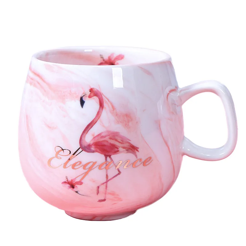 Flamingo Coffee Mugs Ceramic Mug Travel Cup Cute Cat Foot Ins 72*85mm 350ml H1215 5