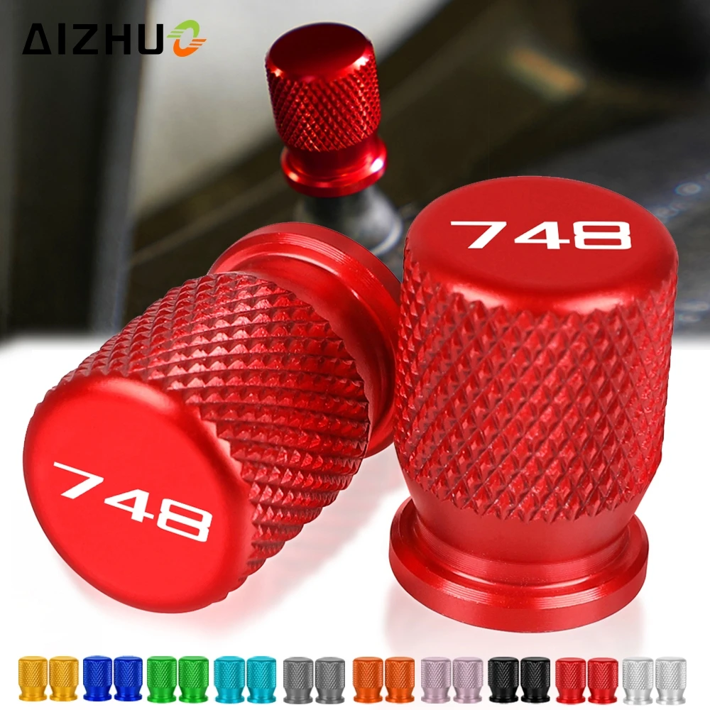 

Motorcycle Accessories 748 Logo Tire Valve Cap Tyre Air Port Cover CNC Aluminum FOR DUCATI 748 748S 748R 1999-2003 ST4S 748 900