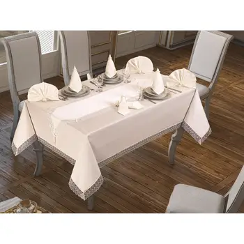 

Kdk Carefree Table Cover Set 18 Piece Pitikare Cream