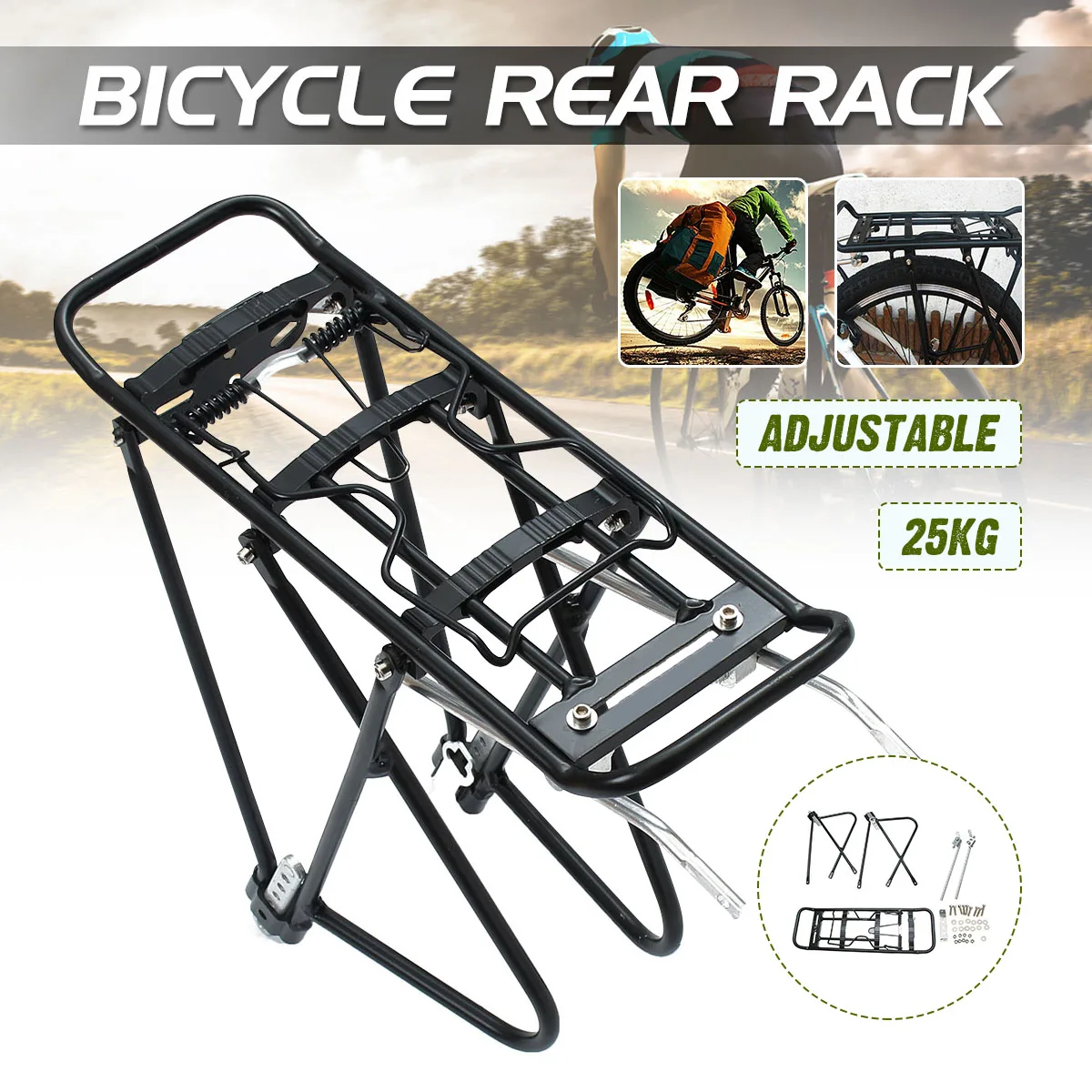 

Aluminum Alloy Bicycle Racks Bicycle Luggage Carrier MTB Bicycle Mountain Bike Road Bike Rear Rack Cycling Accessories