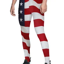 Брюки с национальным флагом, мужские Леггинсы с карманами, День Независимости, не просвечивающие, тянущиеся, спортивная одежда, девять дышащих штанов