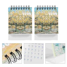 Calendrier décoratif Vintage pour la maison ou le bureau, carnet de notes pratique, 2 pièces
