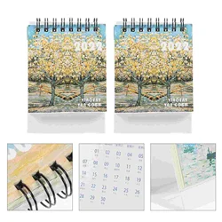 Calendrier décoratif Vintage pour la maison ou le bureau, carnet de notes pratique, 2 pièces 