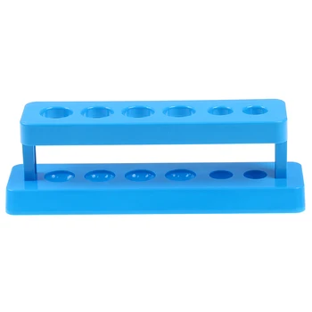 

Hot sale 1PC Plastic Blue Test Tube Rack 6 Holes Stand Lab Test Tube Stand Shelf School Supplies