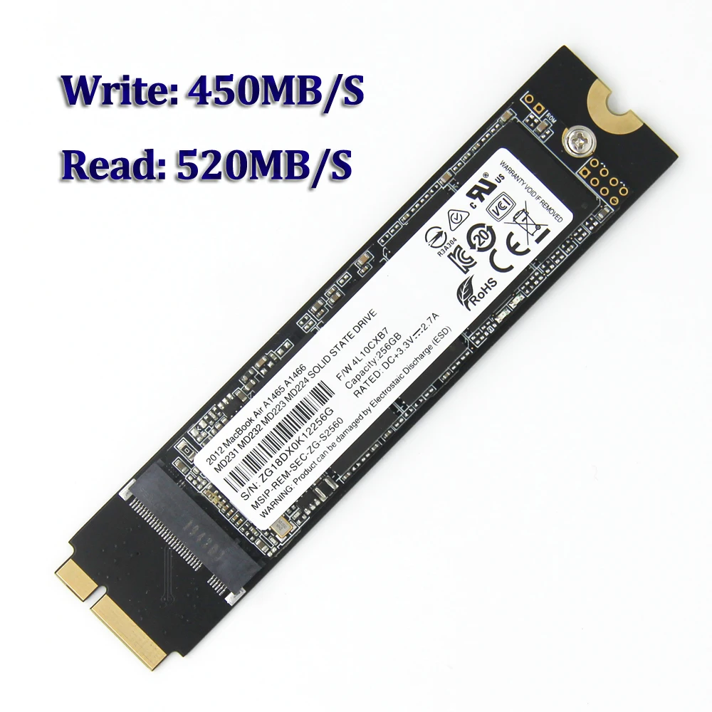 256GB SSD For Mid2012 Macbook Air A1466 A1465 Solid State Drive Mac Air 256G Hard Disk Drive HD HDD