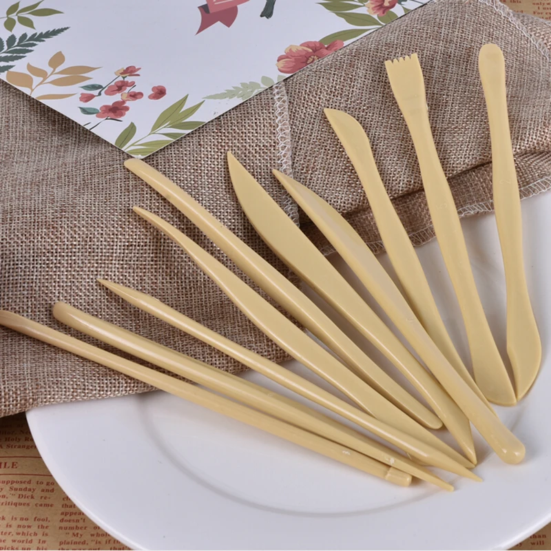 Pottery tools modeling tools 10Pcs/Set Pottery Clay Sculpting Polymer Modeling Carving Tools DIY Craft Kit 15.8cm