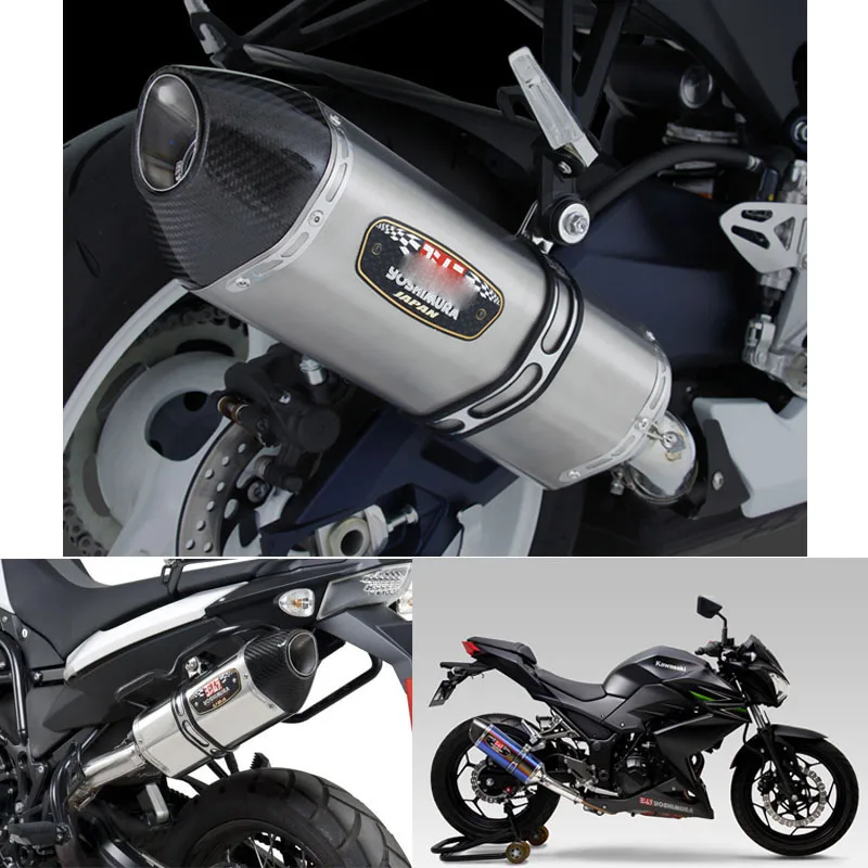 Универсальный Akrapovic мотоцикл выхлопной трубы из углеродного волокна для FZ1 R6 R15 R3 ZX6R ZX10 Z900 1000 CBR1000 GSXR1000 650 K7 K8 K11