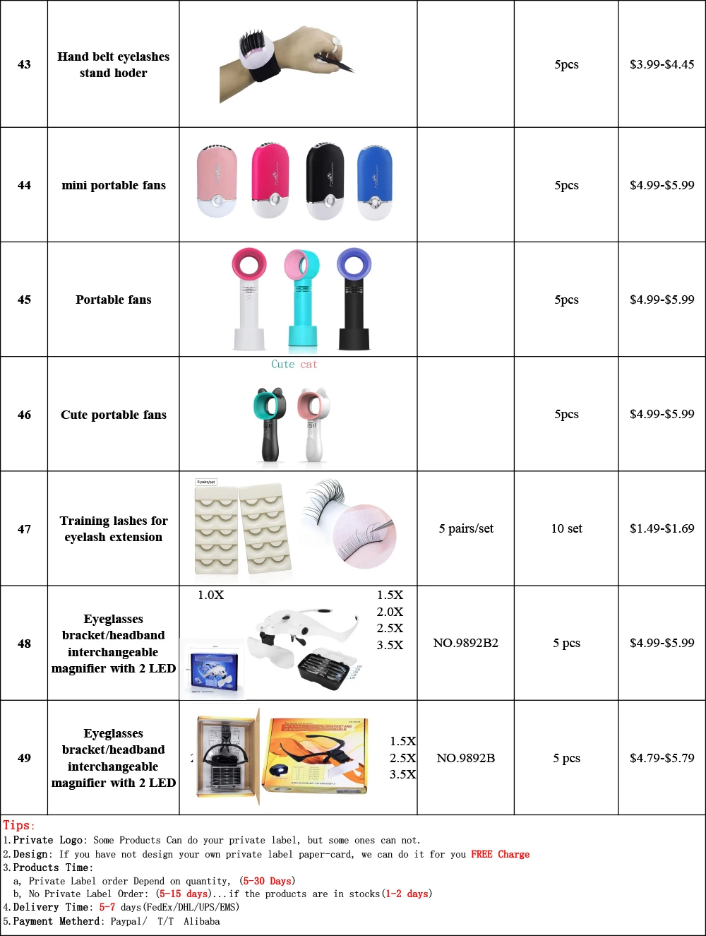 Price List--Tools For Eyelash Extension-7