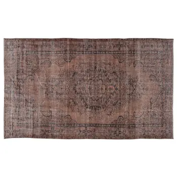 

Handmade Brown Vintage Overdyed Turkish Area Rug 168x291 Cm-5'6''X9'7''