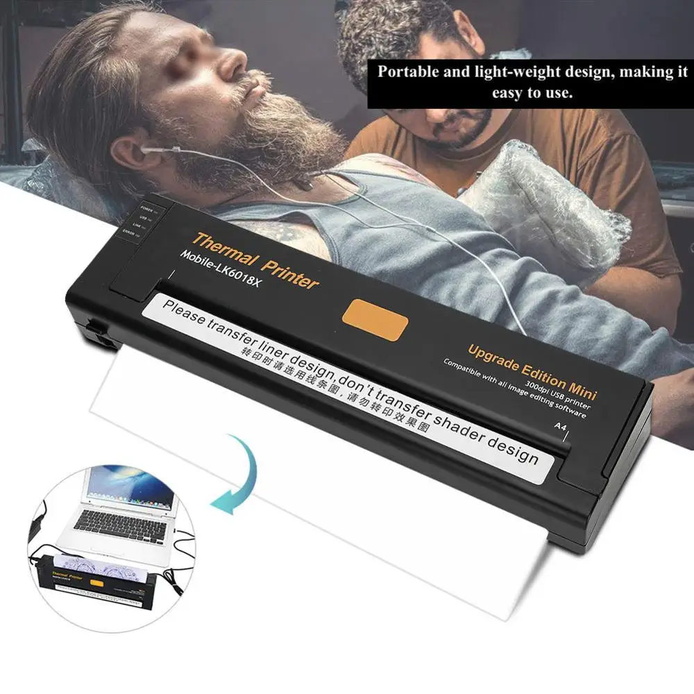 USB мини тату термальный принтер машина Профессиональный копировальный аппарат