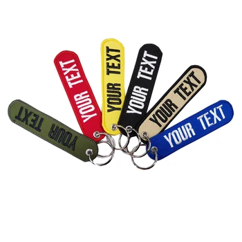 

Personality Keychain Name Patch Embroidery Tag Key-Ring Accessory for a Bag Customize Gift.