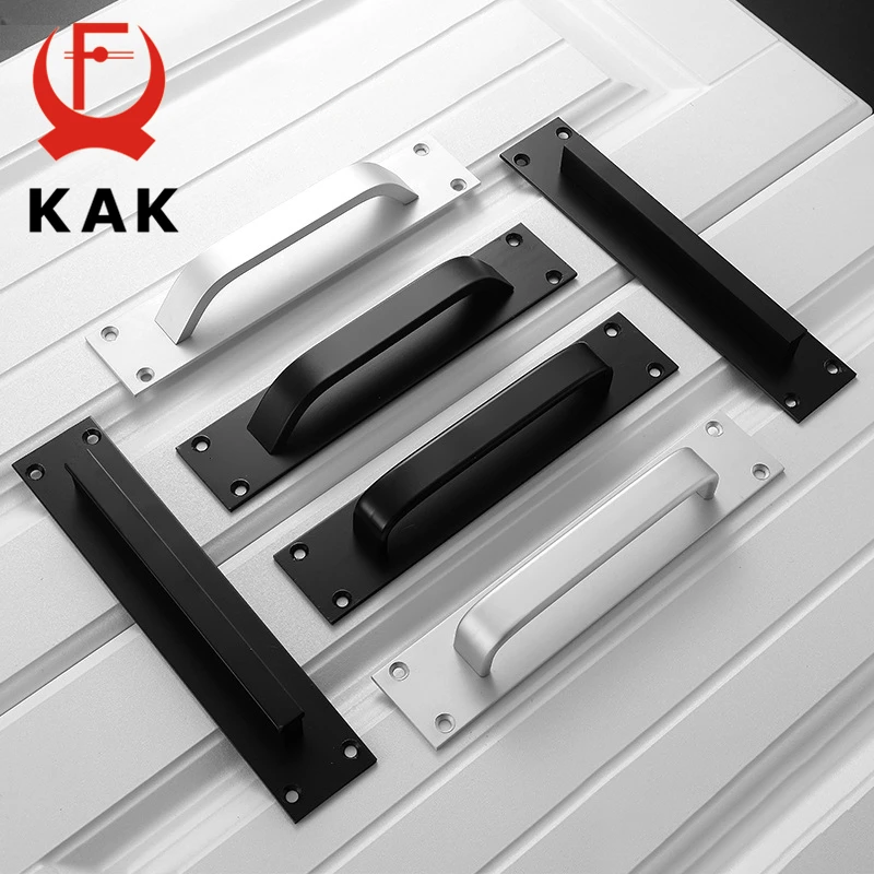 Furniture Handles Kitchen Door Handles KAK Fashion Aluminum Alloy Kitchen Door Handles Cupboard Pulls Drawer Knobs Furniture Room Door Hardware