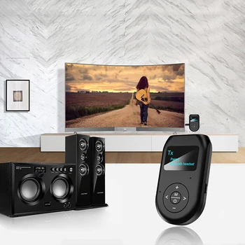 

Bluetooth Audio Receiver Transmitter 3.5mm Handsfree Adapter with LCD Display for Laptop Desktop Accessaries Supplies