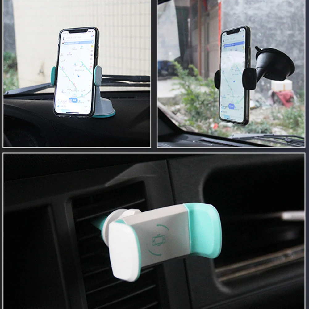 2 в 1 Автомобильный вентиляционный Универсальный держатель для телефона с подставкой многофункциональный дисплей вращение на 360 градусов силиконовый кронштейн для защиты от всасывания
