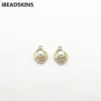 

New arrival! 22x17mm 100pcs Rhinestone /Imitation Pearl Oval charm for Jewelry Findings Earrings parts,hand Made Jewelry DIY