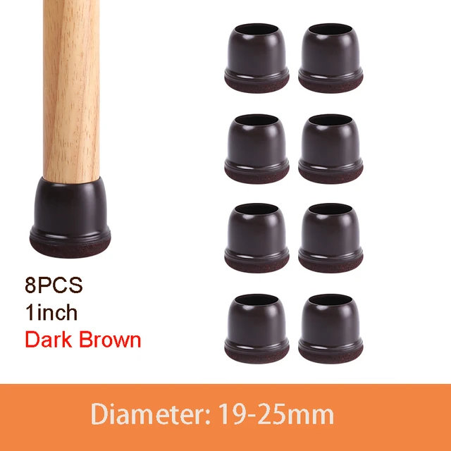Table Chair Leg Protector Covers Thick Rubber Felt Bottom Furniture Pads Floor Protectors Feet Caps No Scratches Reduce Noice Diameter 19-25mm