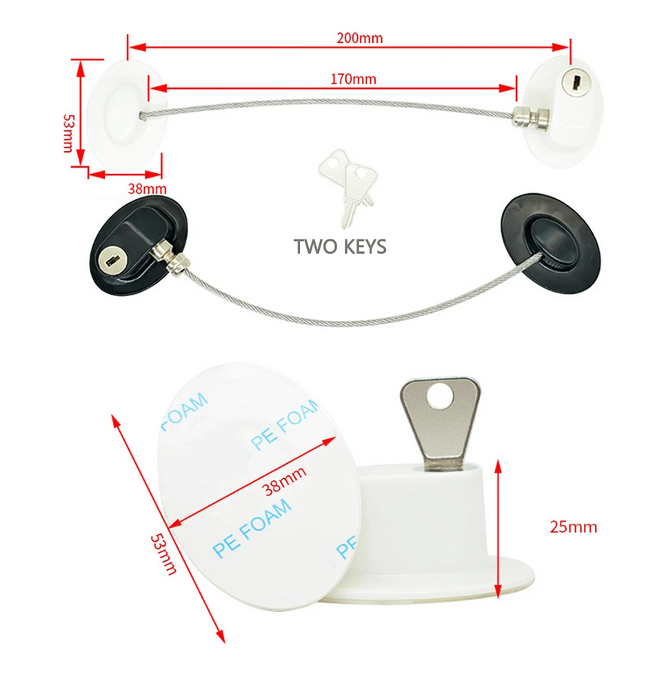 1 шт. замок холодильника для защиты от детей, оконный ограничитель для безопасности детей
