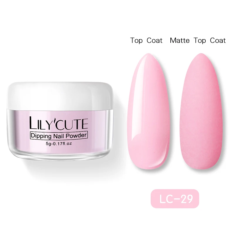 LILYCUTE погружение французский порошок ногтей блеск пигмент градиент ногтей естественный цвет голографическое искусство ногтей украшения Dip блеск - Цвет: LC-29