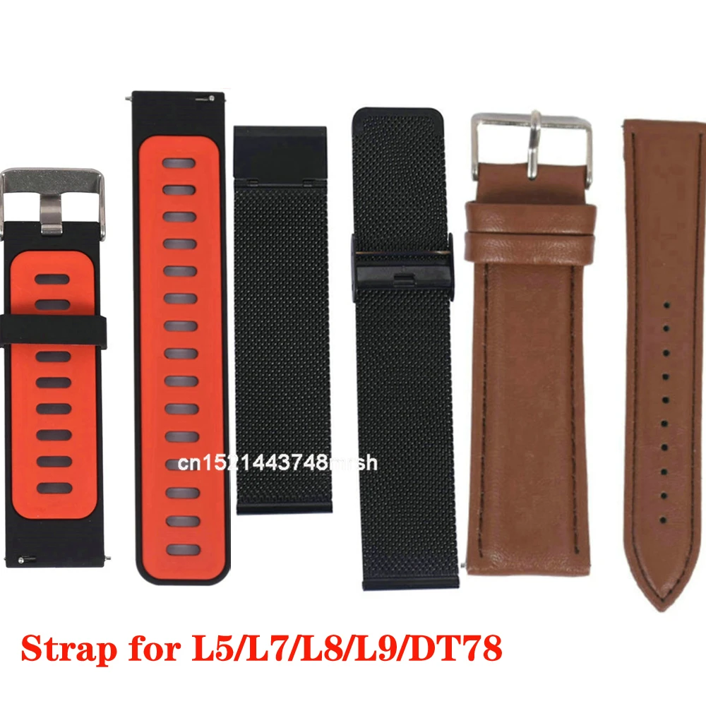 DT78 L5 L8 L7 L9 L11 smartwatch силиконовый ремешок металлический lether для смарт часов