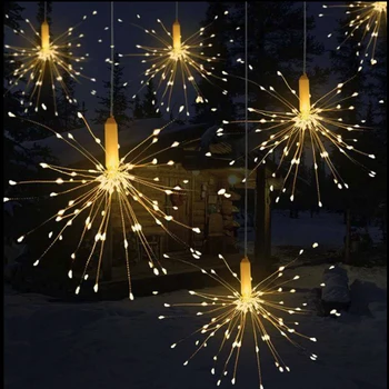 

DIY Fireworks Solar String Lights For Garden Decoration Bouquet LED String Christmas Festive Fairy Lights Outdoor Solar Lamps