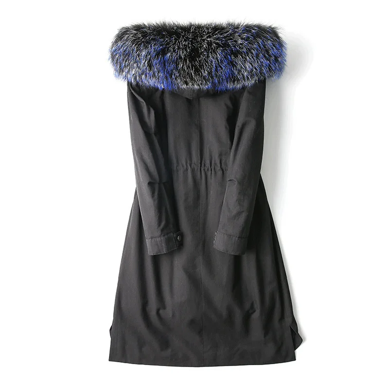 

Real Rex Rabbit Fur Liner Winter Coat Women Korean Long Jacket for Womens Clothing Abrigo Mujer 265001 YY224