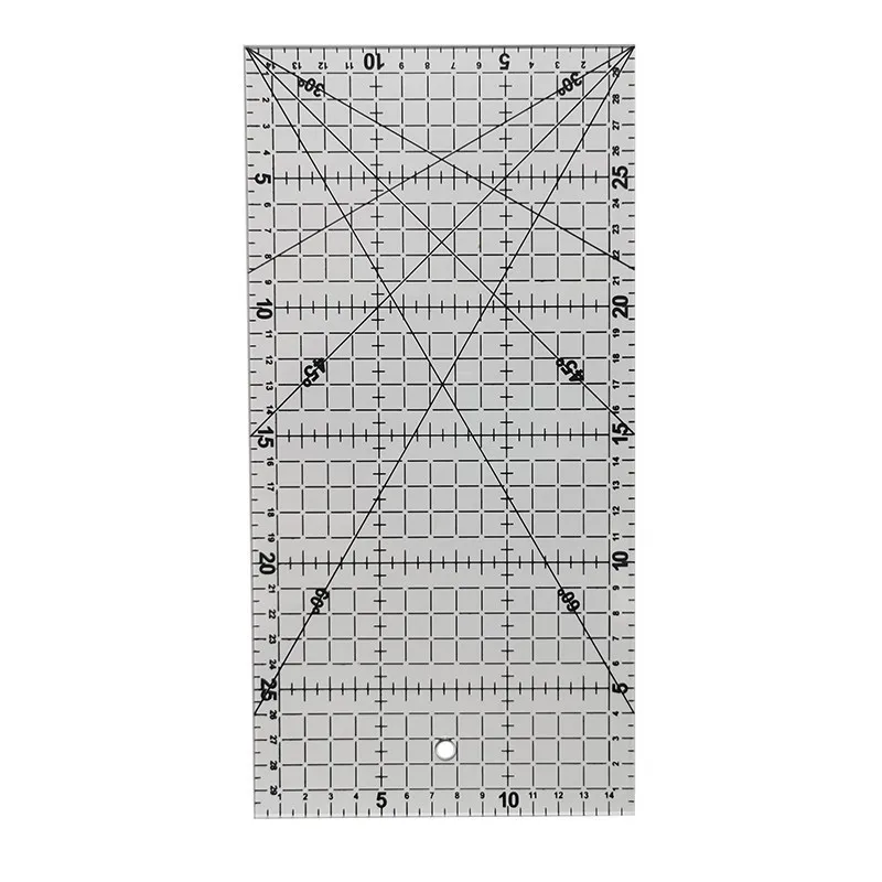 Regla de Patchwork de papelería de oficina de la escuela Suministros 1 Uds 15*30*0,2 cm acrílico Material regla de Patchwork de alta calidad, herramientas de costura